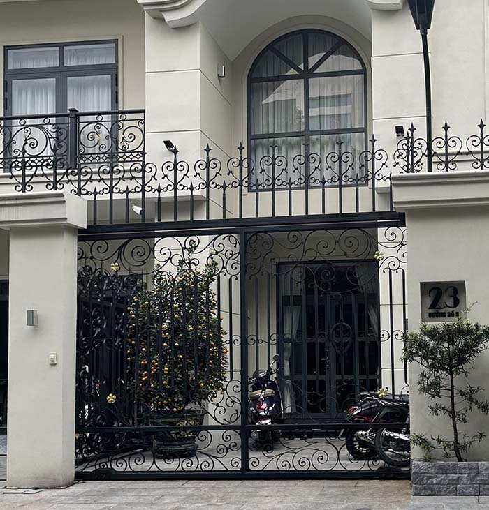 mẫu cổng sắt 2 cánh